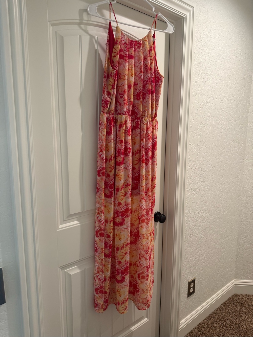 Floral Pink and Yellow Maxi Sundress